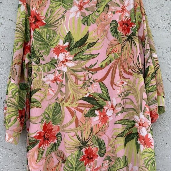 J. Jill Women's  3/4 Sleeve Seashell Paradise Found‎ Tunic Blouse SZ LP - Picture 9 of 11